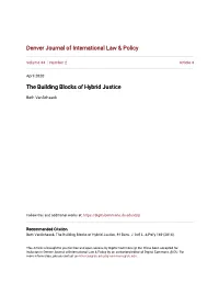 The Building Blocks of Hybrid Justice
