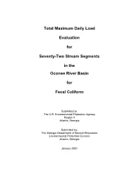 Total Maximum Daily Load Evaluation for Seventy-Two Stream Segments