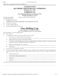 Vince Holding Corp. (Name of Registrant As Specified in Its Charter)