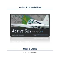 Active Sky for P3dv4 User's Guide