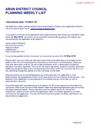 Arun District Council Planning Weekly List
