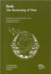 Bede, the Reckoning of Time