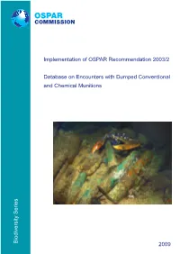 Database on Encounters with Dumped Conventional and Chemical Munitions Year