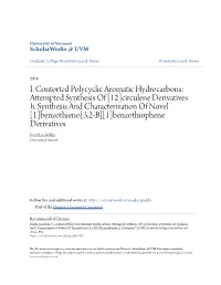 I. Contorted Polycyclic Aromatic Hydrocarbons: Attempted Synthesis of [12]Circulene Derivatives Ii