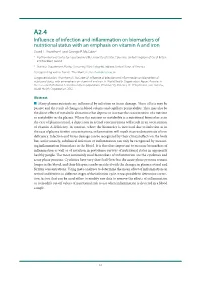 Influence of Infection and Inflammation on Biomarkers of Nutritional Status