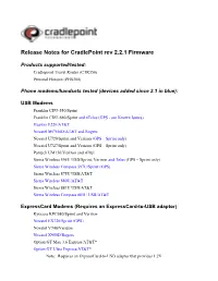 Release Notes for Cradlepoint Rev 2.2.1 Firmware