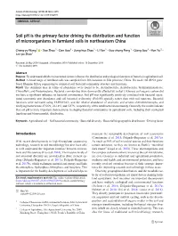 Soil Ph Is the Primary Factor Driving the Distribution and Function of Microorganisms in Farmland Soils in Northeastern China