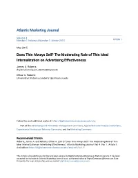 The Moderating Role of Thin Ideal Internalization on Advertising Effectiveness