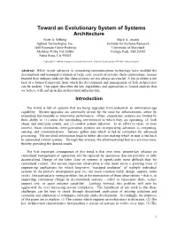 Toward an Evolutionary System of Systems Architecture Scott A