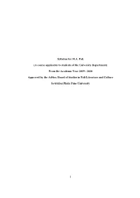 17 06 19 M.A,Pali Syllabus@ 2019 20 Revised