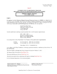 Draft Authorization to Discharge Under The