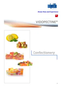 Know-How and Experience UNIPEKTIN Ingredients AG Makes No Warranty As to Its Accuracy Or Completeness, Or the Results Obtained from Such Information