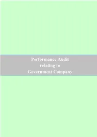 Performance Audit Relating to Government Company
