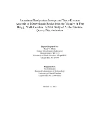 Samarium-Neodymium Isotope and Trace-Element Analysis Of