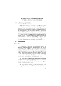 9. Effects on Other Organisms in the Laboratory and Field