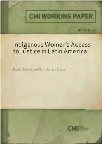 Indigenous Women's Access to Justice In