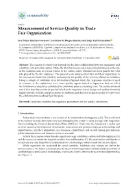 Measurement of Service Quality in Trade Fair Organization