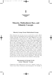 Minority, Multicultural, Race, and Ethnicity Concepts