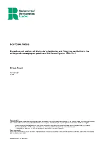 Reception and Analysis of Nietzsche's Apollonian and Dionysian