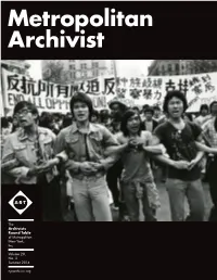 The Archivists Round Table of Metropolitan New York, Inc. Volume 20, No. 2 Summer 2014
