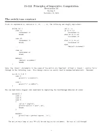 15-122: Principles of Imperative Computation Recitation 23 The