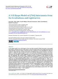 (704) Interamnia from Its Occultations and Lightcurves
