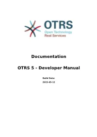 Documentation OTRS 5