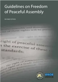 Guidelines on Freedom of Peaceful Assembly