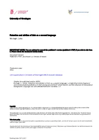 Retention and Attrition of Irish As a Second Language Murtagh, Lelia