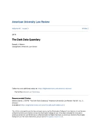 The Dark Data Quandary