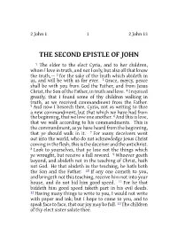 The Second Epistle of John
