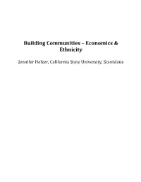 Building Communities – Economics & Ethnicity