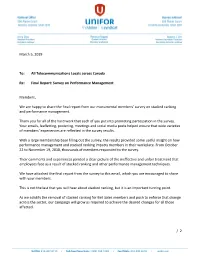 Final Report Survey on Performance Management