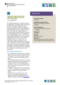 Financing and Integrating Renewable Energy for The