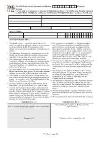 Form Confirming Signing an Agreement for the Idosell.Com Service