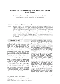 Meanings and Functions of Inflectional Affixes of the Verbs in Bahasa Tamiang