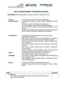 Note of Decision of Last Meeting PDF 376 KB