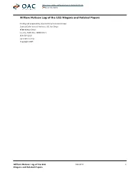 William Mckean Log of the USS Niagara and Related Papers