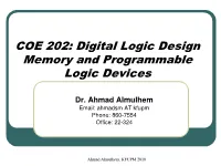 Digital Logic Design Memory and Programmable Logic Devices