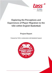 Exploring the Perceptions and Experiences of Player Migration to the USA Within English Basketball