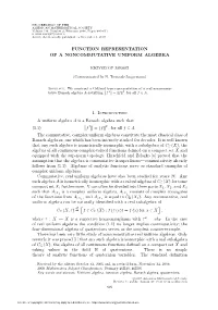 Function Representation of a Noncommutative Uniform Algebra