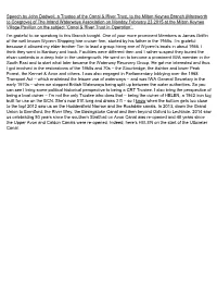 Speech by John Dodwell, a Trustee of the Canal & River Trust, to The