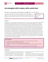 Acromegaly with Empty Sella Syndrome