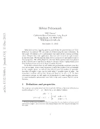 M\" Obius Polynomials
