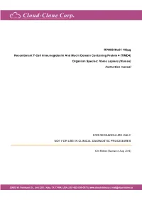 Recombinant T-Cell Immunoglobulin and Mucin Domain Containing Protein 4 (TIMD4)