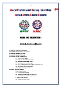 Rules and Regulations