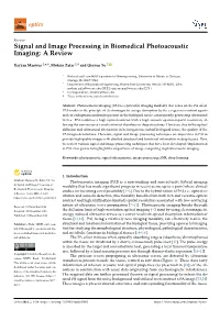 Signal and Image Processing in Biomedical Photoacoustic Imaging: a Review