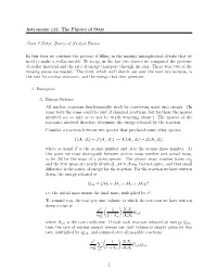 Astronomy 112: the Physics of Stars Class 7 Notes: Basics of Nuclear