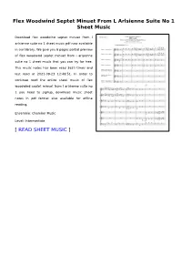 Flex Woodwind Septet Minuet from L Arlsienne Suite No 1 Sheet Music