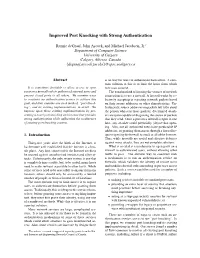 Improved Port Knocking with Strong Authentication